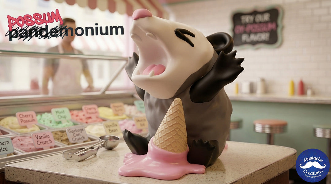 Screaming Ice Cream Possum by Mustache Creations cover