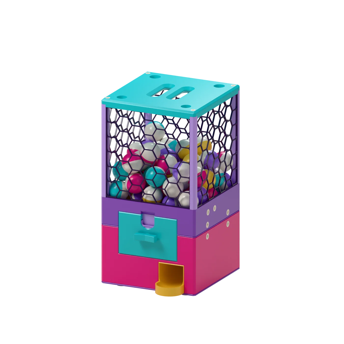 GachaPop V2 with interchangeable cages and colors